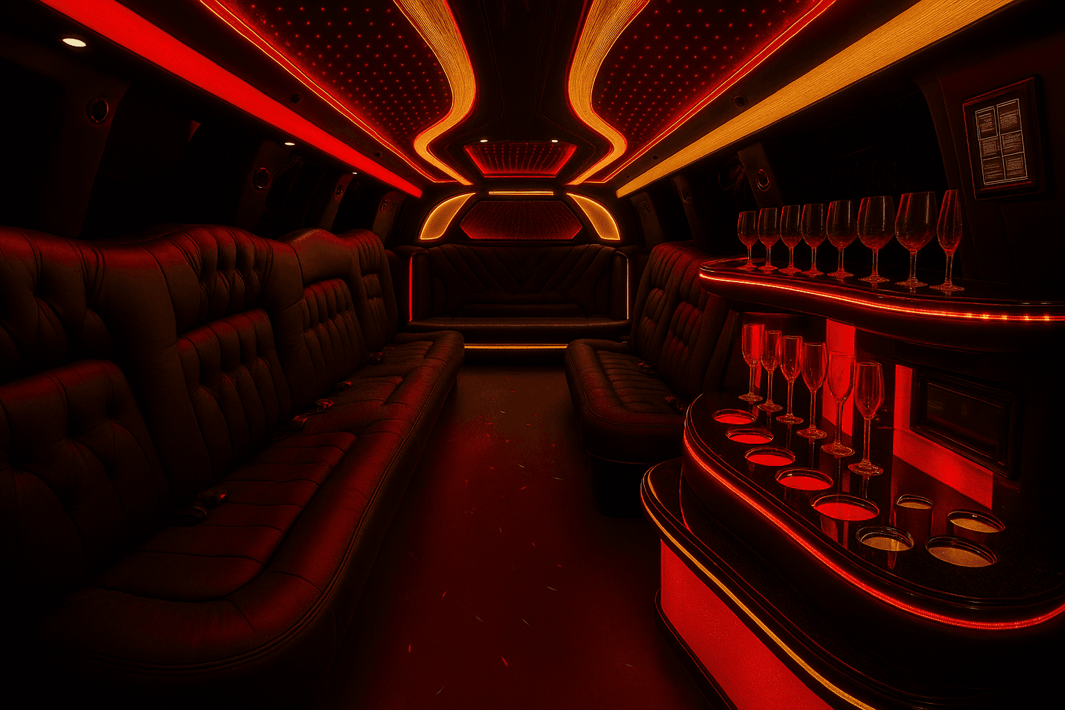 12 Passenger Limo interior