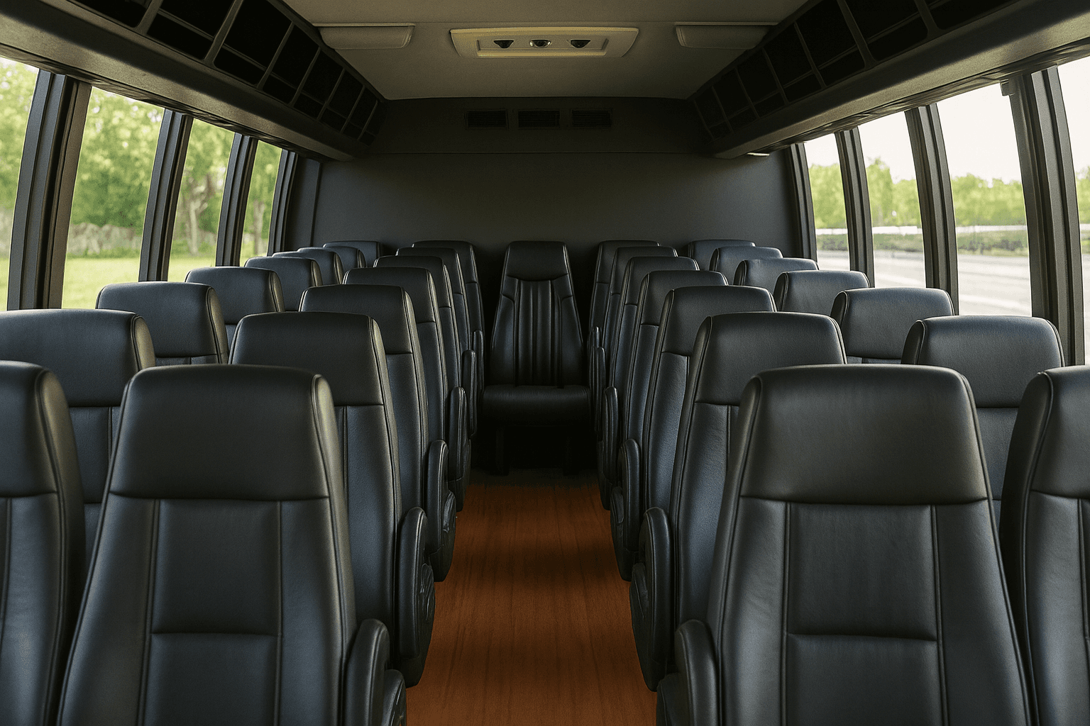 26 Passenger Coach Bus interior