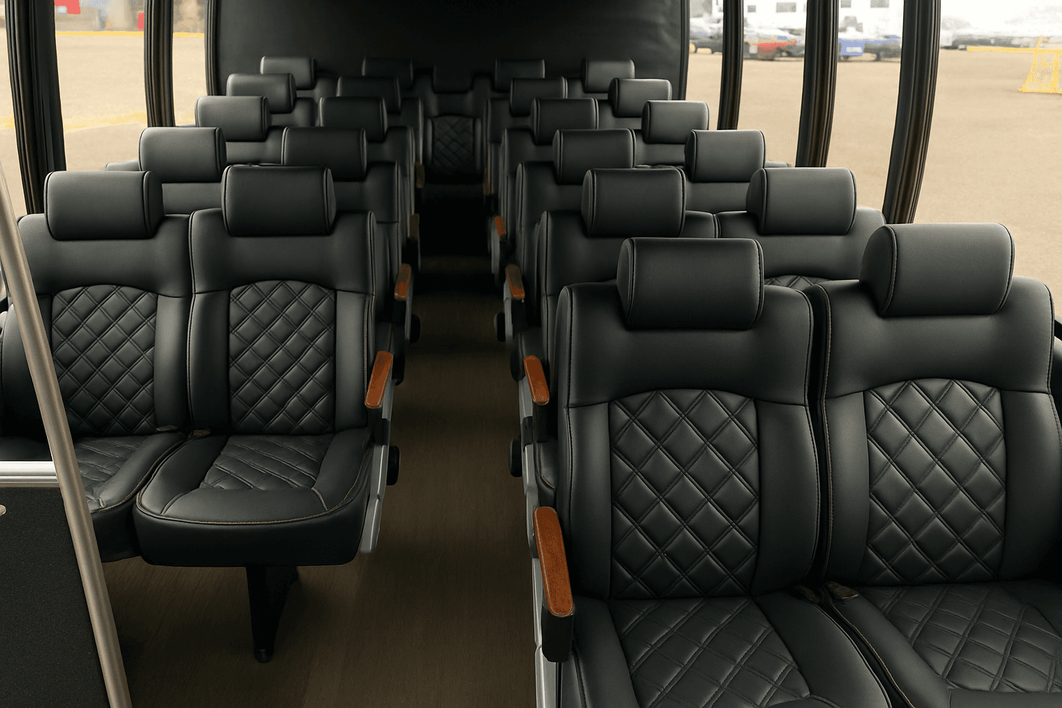 28 Passenger Coach Bus interior